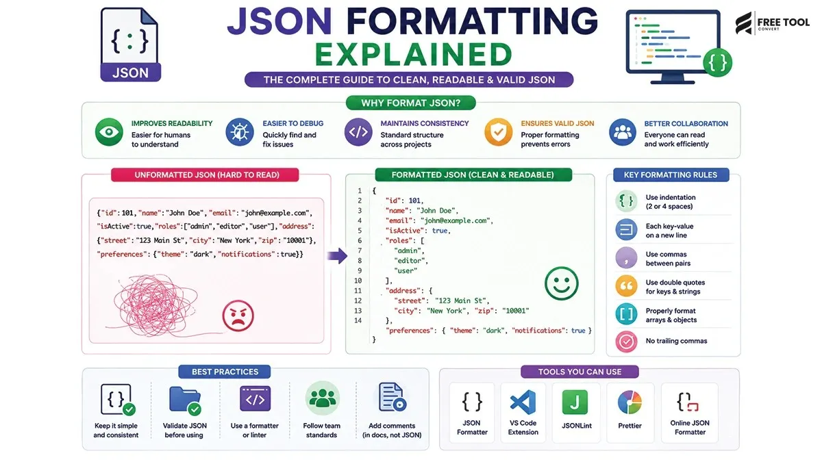 JSON Formatting Explained – The Complete Guide to Clean, Readable & Valid JSON