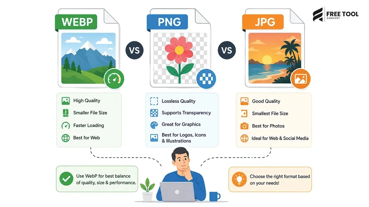 WebP vs PNG vs JPG Explained – Which Image Format Is Best for You?